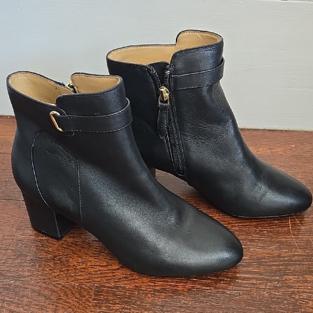 Talbots Tish Wrap Leather Ankle Boot Womens Size 5 1/2 M New 2 Inch Heel